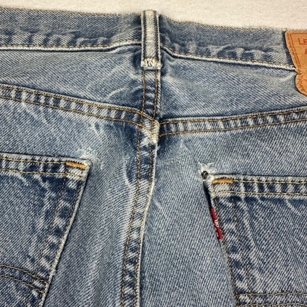 Levis 505 Straight Fit Denim‎ Jeans Distressed Paint Splatter 33x28 - Picture 7 of 8